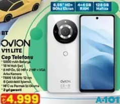 OVİON V11 LİTE CEP TELEFONU 128 GB HAFIZA